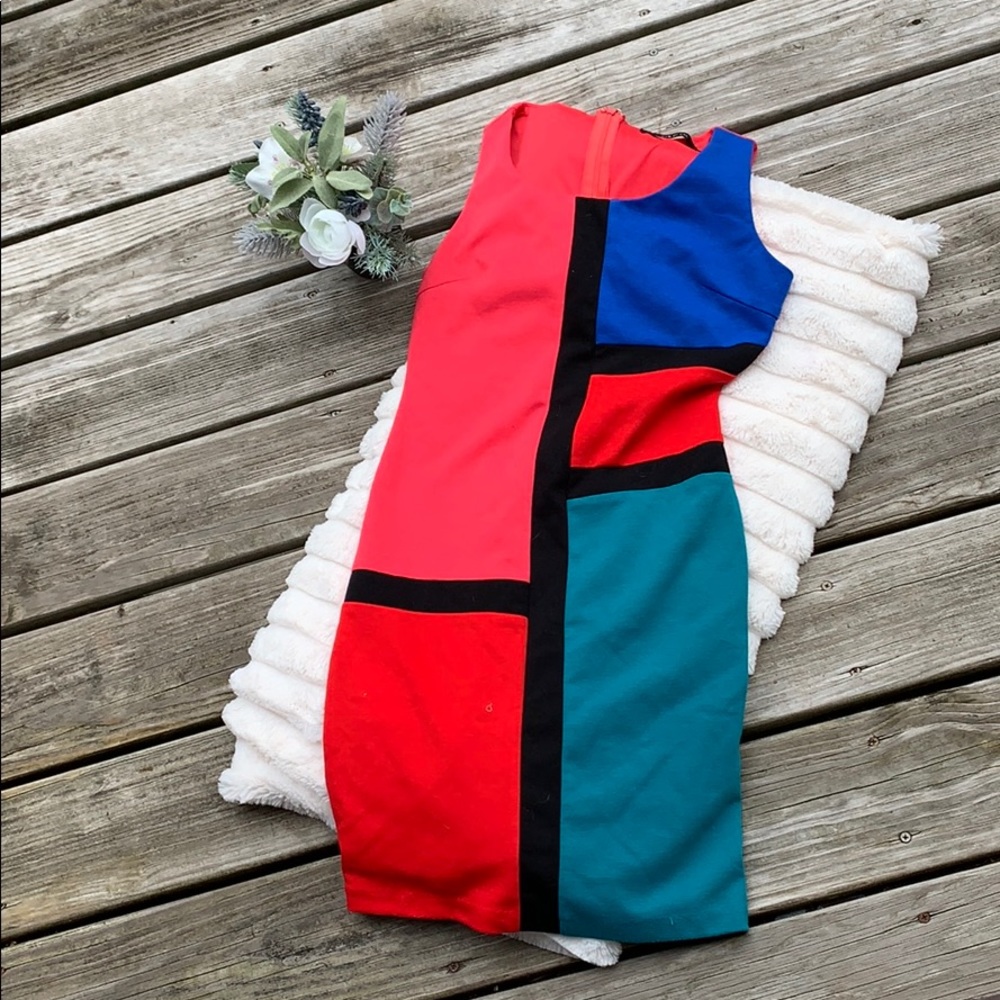 COLOR BLOCK PENSIL DRESS ✨